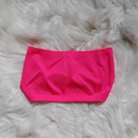 ποΈππNeon Pink Bandeau Crop Tube Topπ - Picture 6 of 7